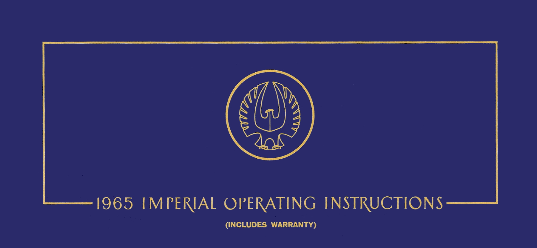 1965 Chrysler Imperial Owners Manual